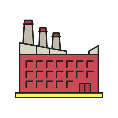 Hotel, hostel color icon. College, school, university. Isolated vector illustrationのイラスト素材