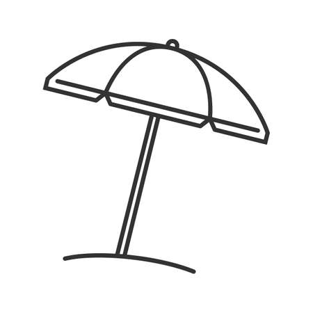 Beach parasol linear iconのイラスト素材