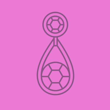 Earring with gemstone linear iconのイラスト素材