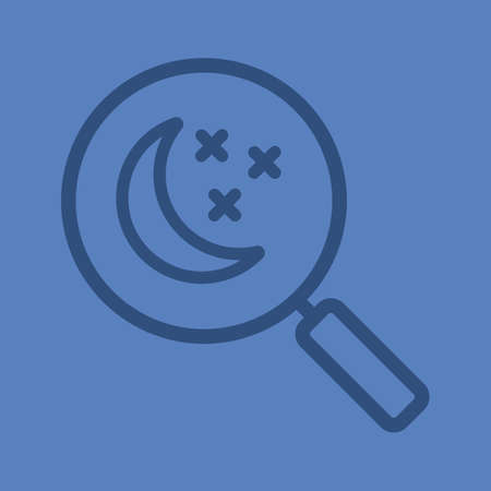 Place to sleep search linear iconのイラスト素材