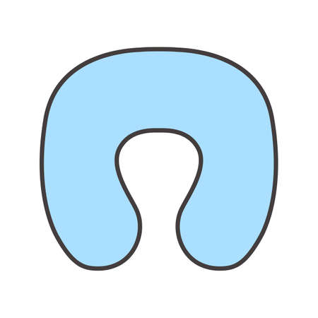 Neck pillow color iconのイラスト素材