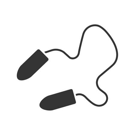 Earplugs glyph iconのイラスト素材