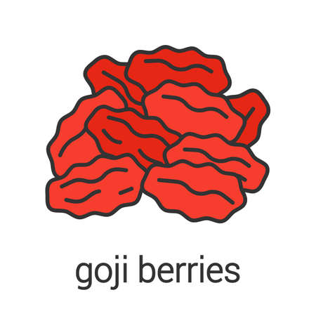 Dried berries color iconのイラスト素材