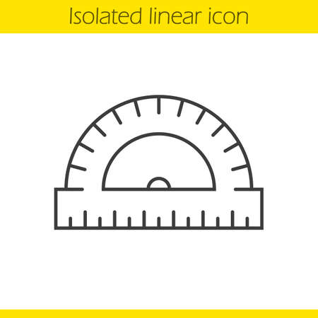 School protractor linear icon.のイラスト素材