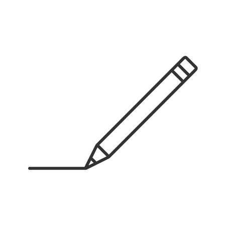 Drawing pencil linear icon thin line illustration editing contour symbol vector isolated outline drawing.のイラスト素材