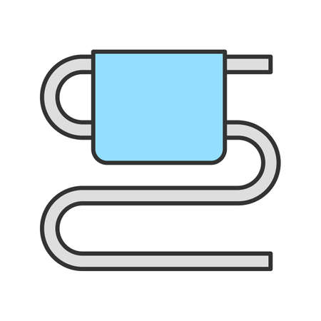 Towel rail color icon. Isolated vector illustrationのイラスト素材