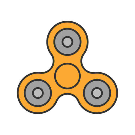 Spinner color icon. Anti-stress toy isolated vector illustration.のイラスト素材