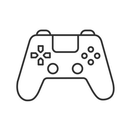 Gamepad linear icon. Thin line illustration. Joystick. Contour symbol. Vector isolated outline drawingのイラスト素材