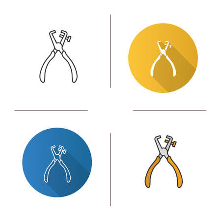 Stripping tool icon vector illustration setのイラスト素材