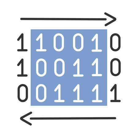 Data transfer color iconのイラスト素材
