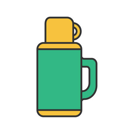 Flask color icon for Hot drink vector illustration.のイラスト素材