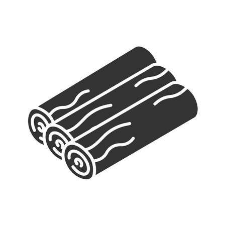 Three wood logs, camp fire wood illustration.のイラスト素材