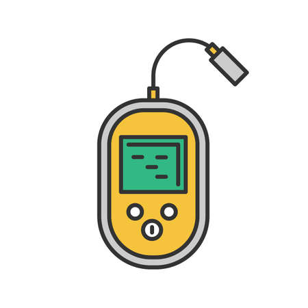 Fish finder colored icon vector illustration