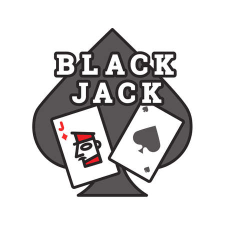 Blackjack color icon Isolated vector illustrationのイラスト素材