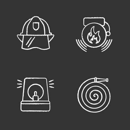 Firefighting icons set vector illustrationのイラスト素材