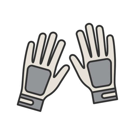Sport gloves color icon. Isolated vector illustrationのイラスト素材