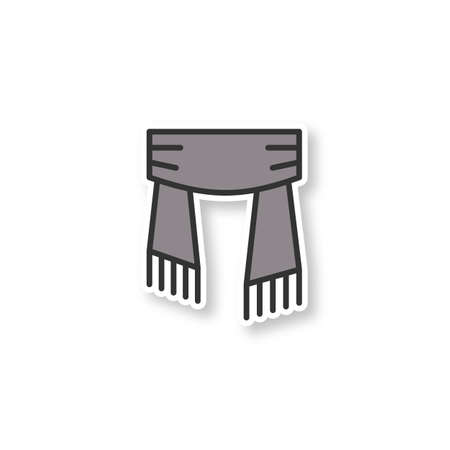 Scarf patch. Color sticker. Vector isolated illustrationのイラスト素材