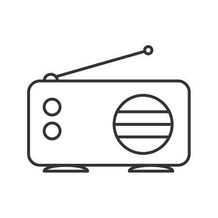 Radio linear icon. Thin line illustration. Contour symbol. Vector isolated outline drawingのイラスト素材