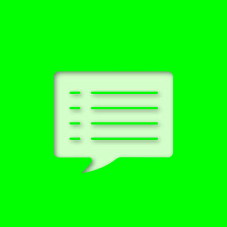 Speech bubble paper cut out icon. Chat box. Vector silhouette isolated illustrationのイラスト素材