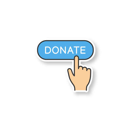 Donate button click patch.のイラスト素材