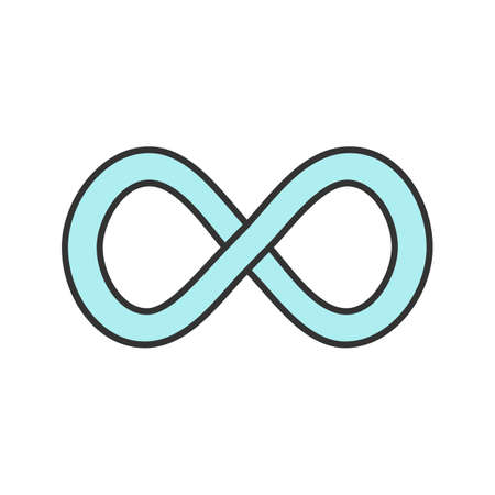 Infinity sign color icon. Lemniscate. Endless symbol. Isolated vector illustrationのイラスト素材