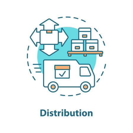 Logistics and distribution concept icon.のイラスト素材