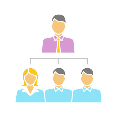Leadership glyph colour icon.のイラスト素材