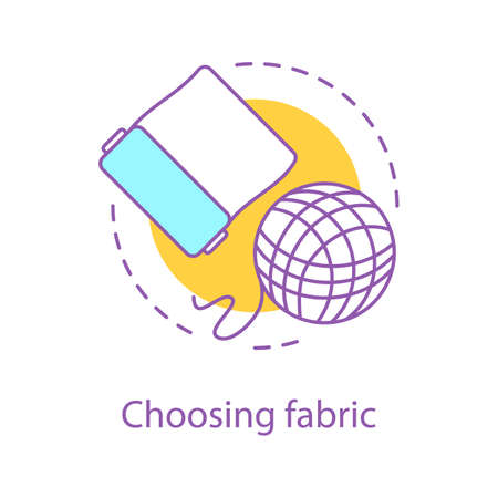 Choosing fabric concept icon.のイラスト素材