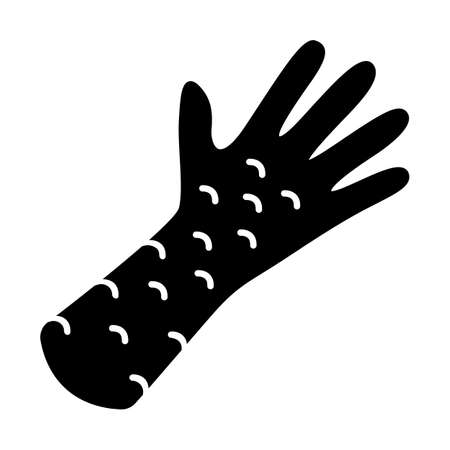 Skin rash, hives glyph icon. Chickenpox, measles, rubeola symptom. Silhouette symbol. Negative space. Irritation, eczema, psoriasis.  Food, insect bites allergy reaction. Vector isolated illustrationのイラスト素材