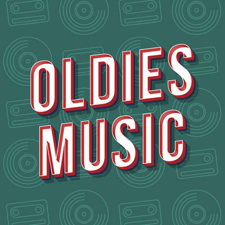 Oldies Music Vintage 3d Vector Lettering Retro Bold Font