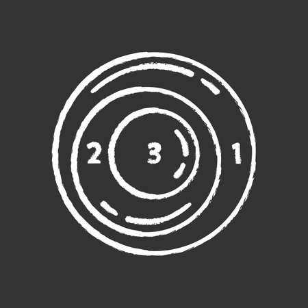 Existential graph chalk icon. Diagrammatic for logical expressions. Symbolic representation of information. Relationships between different data parts. Isolated vector chalkboard illustrationのイラスト素材