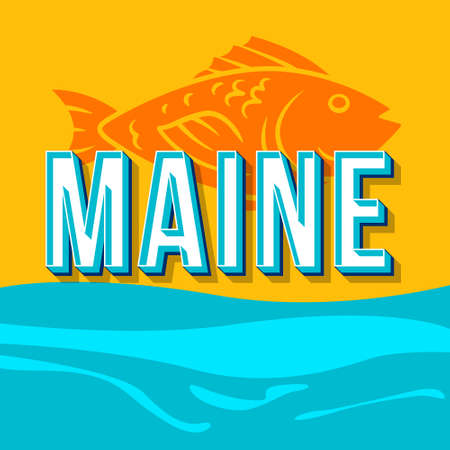 Maine Vintage 3d Vector Lettering Retro Bold Font Typeface Pop