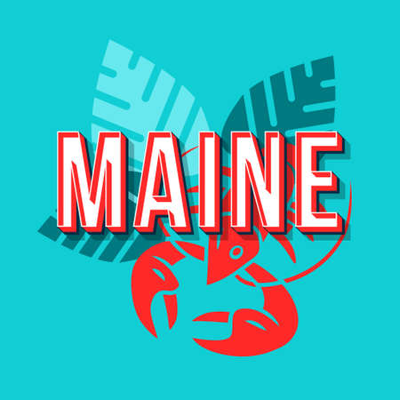 Maine Vintage 3d Vector Lettering Retro Bold Font Typeface Pop