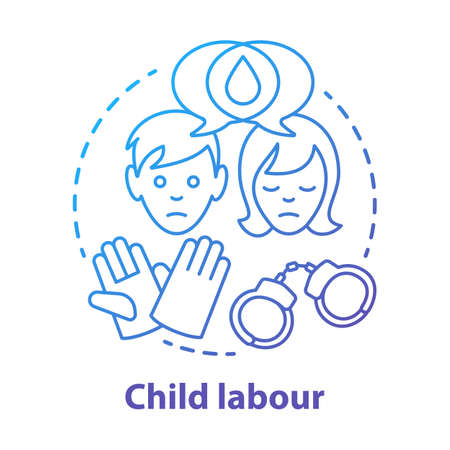 Vector of Child labour concept icon. - ID:1-129671845 - Royalty Free ...
