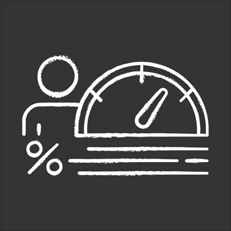 Credit score chalk icon. Increasing personal interest rate diagram. Growing finances infographic. Economy chart with arrow. Financial report. Budget graph. Isolated vector chalkboard illustrationのイラスト素材
