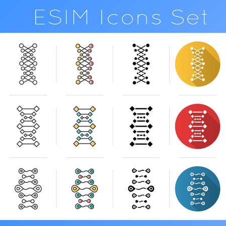 Vector of DNA chains icons set. - ID:1-136143079 - Royalty Free Image ...