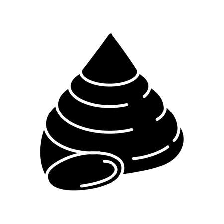 Top shell black glyph iconのイラスト素材