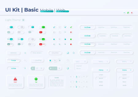 Option buttons UI elements kitのイラスト素材