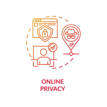 Vector of Online privacy concept icon. - ID:1-153227689 - Royalty Free ...