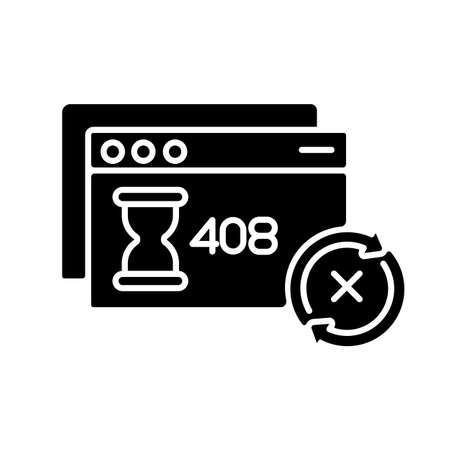 Vector of Request timeout black glyph - ID:153733480 - Royalty Free ...