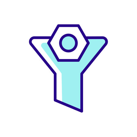 Filter RGB color icon. Check what content should render. Show items by different parameters. List sorting operations. Interface items. Isolated vector illustrationのイラスト素材