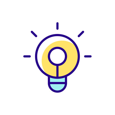 Bright RGB color icon. Smartphone app for controlling lights. Smart home application interface items. Friendly usage experience. Isolated vector illustrationのイラスト素材