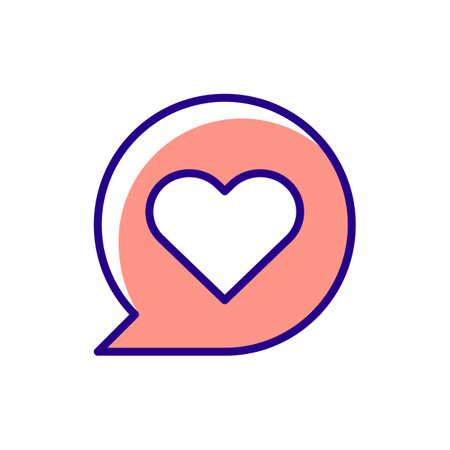 Heart RGB color icon. Printing process. Giving likes to everyone. Love different things. Social media usage. Beautiful design. Isolated vector illustrationのイラスト素材