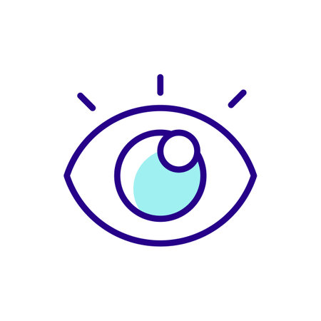 Viewing RGB color icon. Checking device working process. Looking how everything works. Innovative interface creation ideas. Isolated vector illustrationのイラスト素材