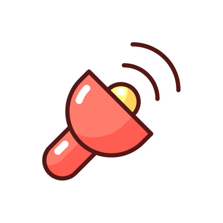 Lantern app RGB color icon. White screen with maximum brightness. Light source. Turning on flash. Torch and flashlight. Providing illumination during blackouts. Isolated vector illustrationのイラスト素材