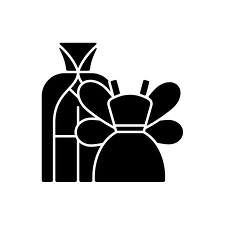 Theme party black glyph icon. Vampire, magician, fairy costumes for children. Dressing for kid. Family tradition for halloween. Silhouette symbol on white space. Vector isolated illustrationのイラスト素材
