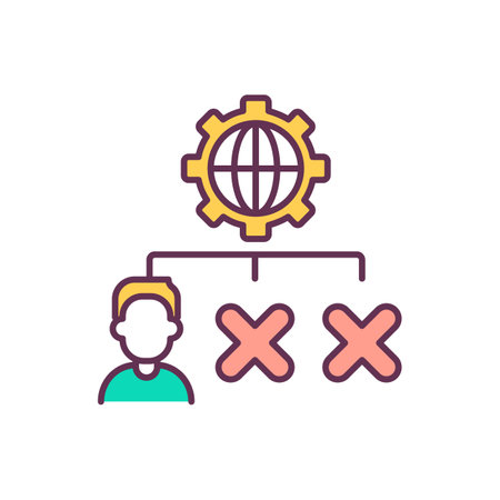 Cost cutting measures RGB color icon. Value chain components. Laying off employees. Reducing employee pay Business process optimization. Company management improvement. Isolated vector illustrationのイラスト素材