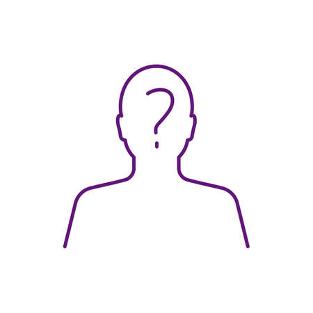 Anonymous face RGB color icon. Unknown, unnamed authorship. Lacking individuality, distinction, recognizability. Unknown person. Anonymous author. Being incognito. Isolated vector illustrationのイラスト素材