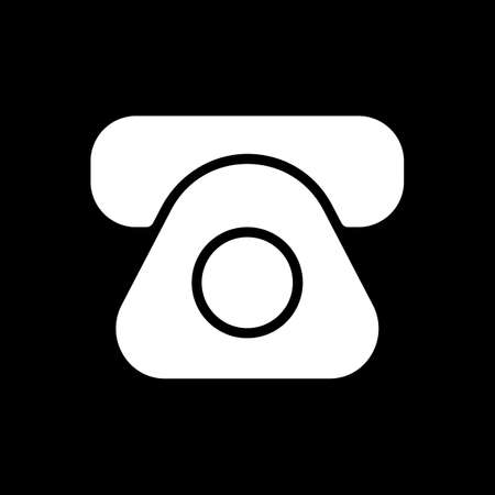 Phone book app dark mode glyph icon. Searching contact on mobile device, communication. Phone calls....