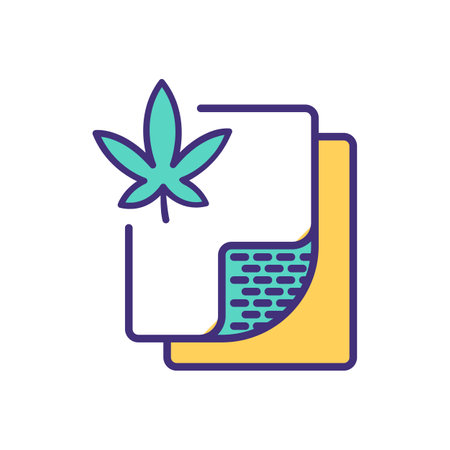 Cannabis building materials RGB color icon. Biocomposite material. Green-building. Cannabis plant usage. Buildings construction and insulation. Hempcrete, hemplime. Isolated vector illustrationのイラスト素材